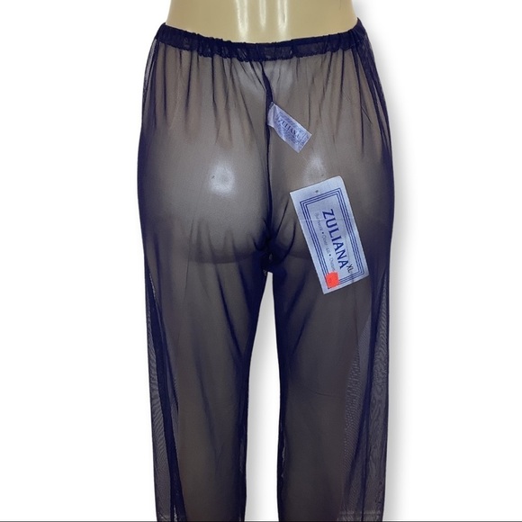 Zuliana Size XL Mesh Waist Tie Crop Beach Pants. New With Tags. - Picture 3 of 3